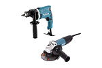 Набор:Дрель ударная MAKITA HP1630, 710Вт + УШМ MAKITA GA5030, 125мм, 720Вт