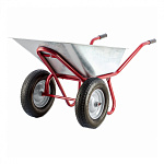 Тачка садово-строительная оцинк. 90 л, 2 колеса с подшип. до 320 кг, (4,8/4.00-8)