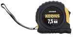 Рулетка KORVUS 7,5мх25мм обрезиненный корпус