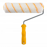 Валик с ручкой полиакрил 12/250/40мм, желт.нить, D6мм, KORVUS