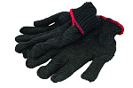 Перчатки полушерстяные двухслойные с ПВХ, размер 10, черные