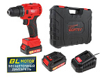 Аккум. дрель-шуруповерт WORTEX BD 1220-1 DLi в чем. (12.0 В, БЕСЩЁТОЧНЫЙ, 2 акк., 1.5 А/ч Li-Ion) 
