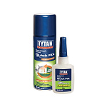Клей двухкомпонентный цианакрилатный для МДФ TYTAN Professional прозрачный, 200мл/50г (62925Р)