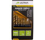 Набор сверл ULTIMA по металлу, 1,5-6,5мм, 13 шт