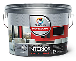 Краска ВД латексная ВЛАЖНАЯ УБОРКА 13 кг INTERIOR Профилюкс Professional