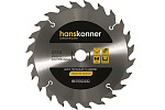 Диск пильный Hanskonner 190х20/16мм 24Т по дереву