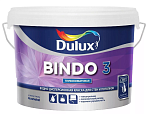 Краска Dulux Bindo 3 для стен и потолков, мат. белая, BW, 1л
