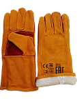 Краги спилковые сварщика ЛЮКС KEVLAR