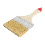 Кисть плоская Классик-Стандарт, натур. щетина, дер. рук. 100мм, ToolBerg