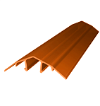 Профиль соединительный ROYALPLAST HCP-D "крышка" 4-10 мм янтарь L=6м