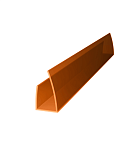 Профиль торцевой ROYALPLAST UP 10 мм янтарь L=2,1м 