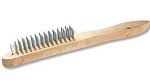 Щетка "ТЕВТОН" 6 ряда стальная с дерев.рукояткой