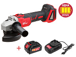 Аккум. углошлифмашина WORTEX CAG 1812 E в кор. ALL1 (18.0 В, 1 акк., 4.0 А/ч, Li-Ion, диск 125х22.0)