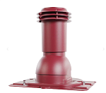 Выход вент. канализации Viotto, c универс. проходным эл-м Красное вино RAL3005